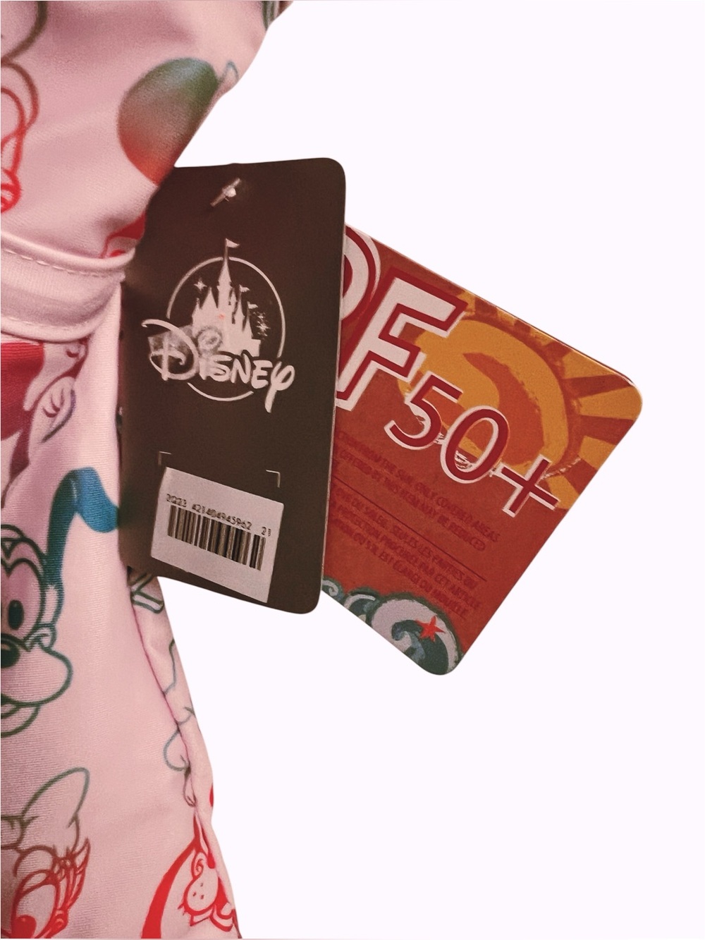 NWT! Disney Mickey And Friends Pink Multicolor One Piece Halter Swimsuit Medium - Picture 5 of 9
